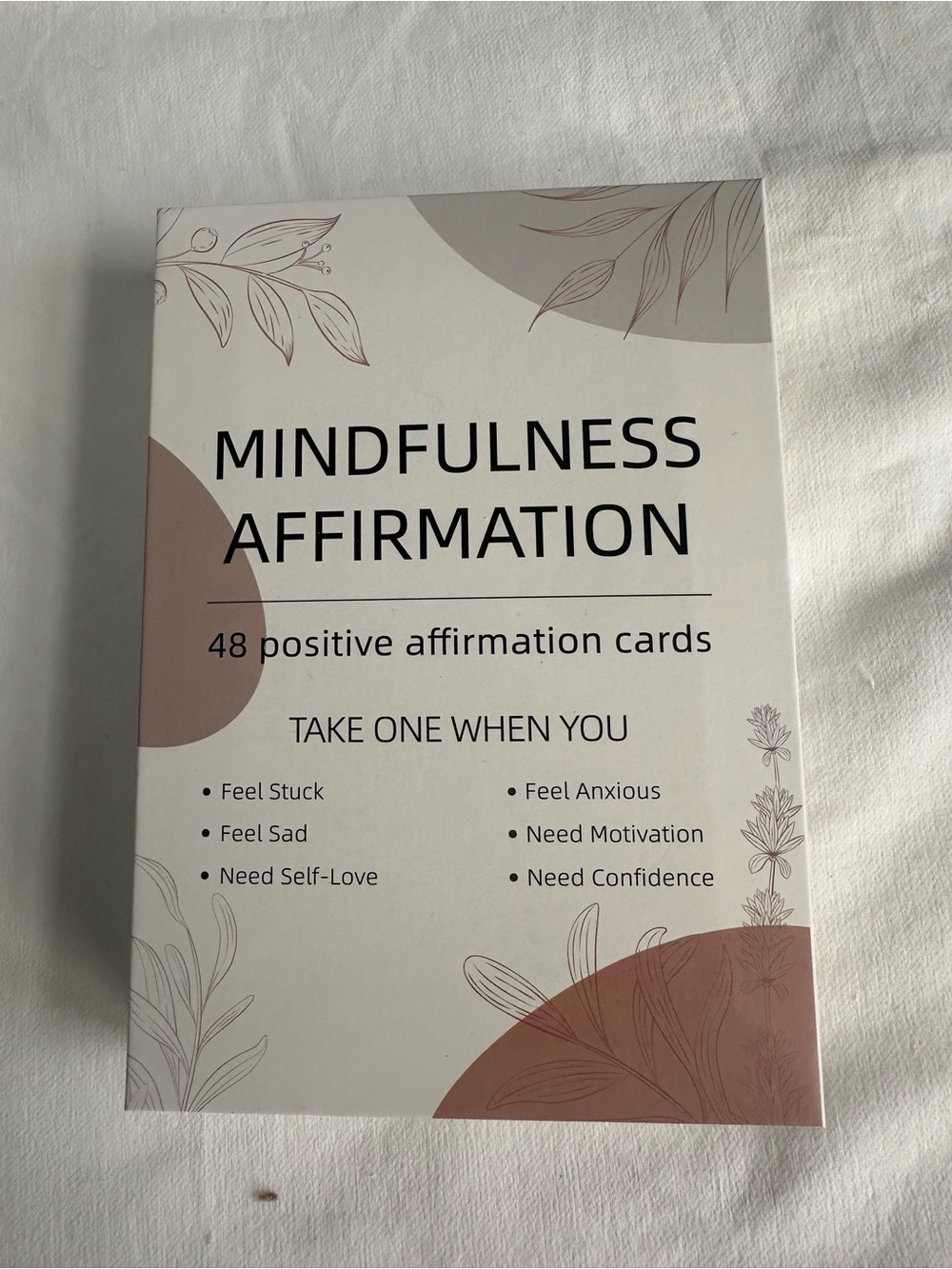 Mindfulness Affirmation Cards - Neutral Pink & Tan
